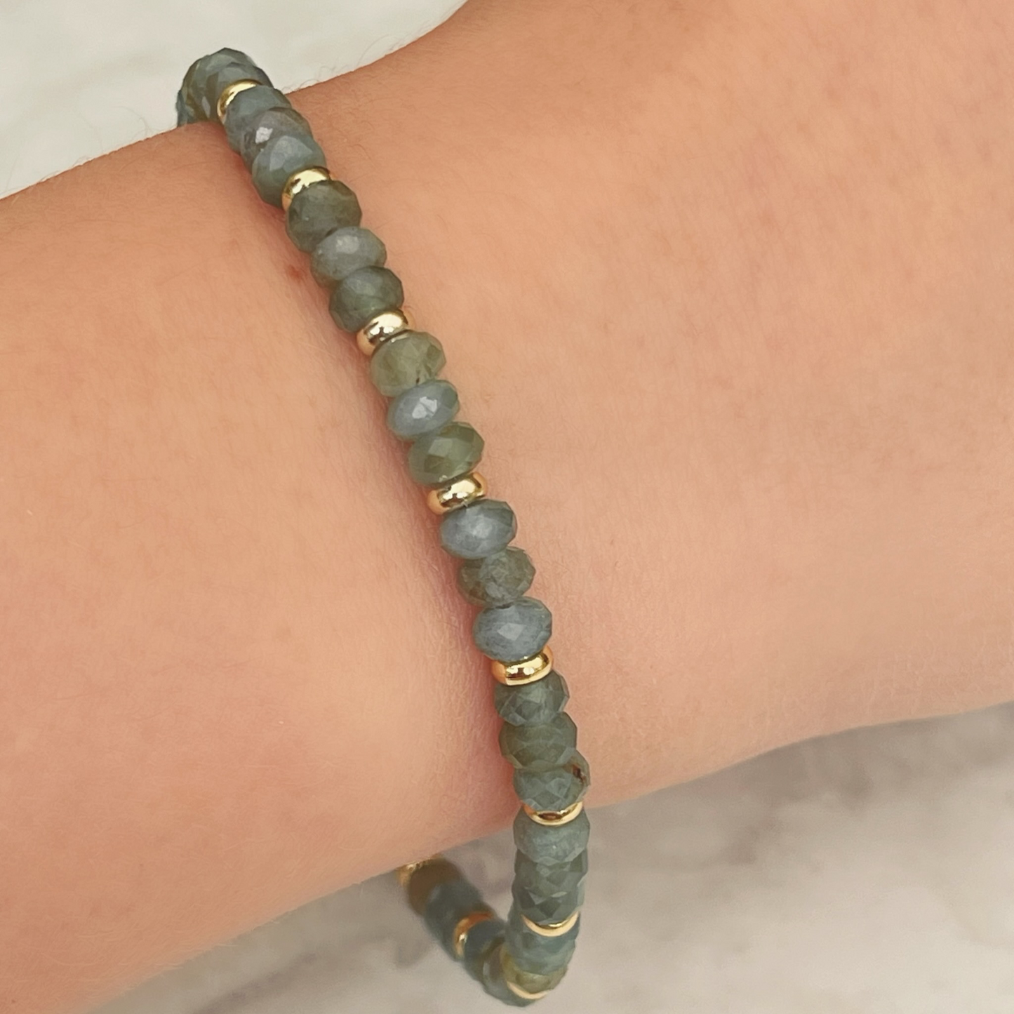 BROOKE green apatite gemstone bracelet
