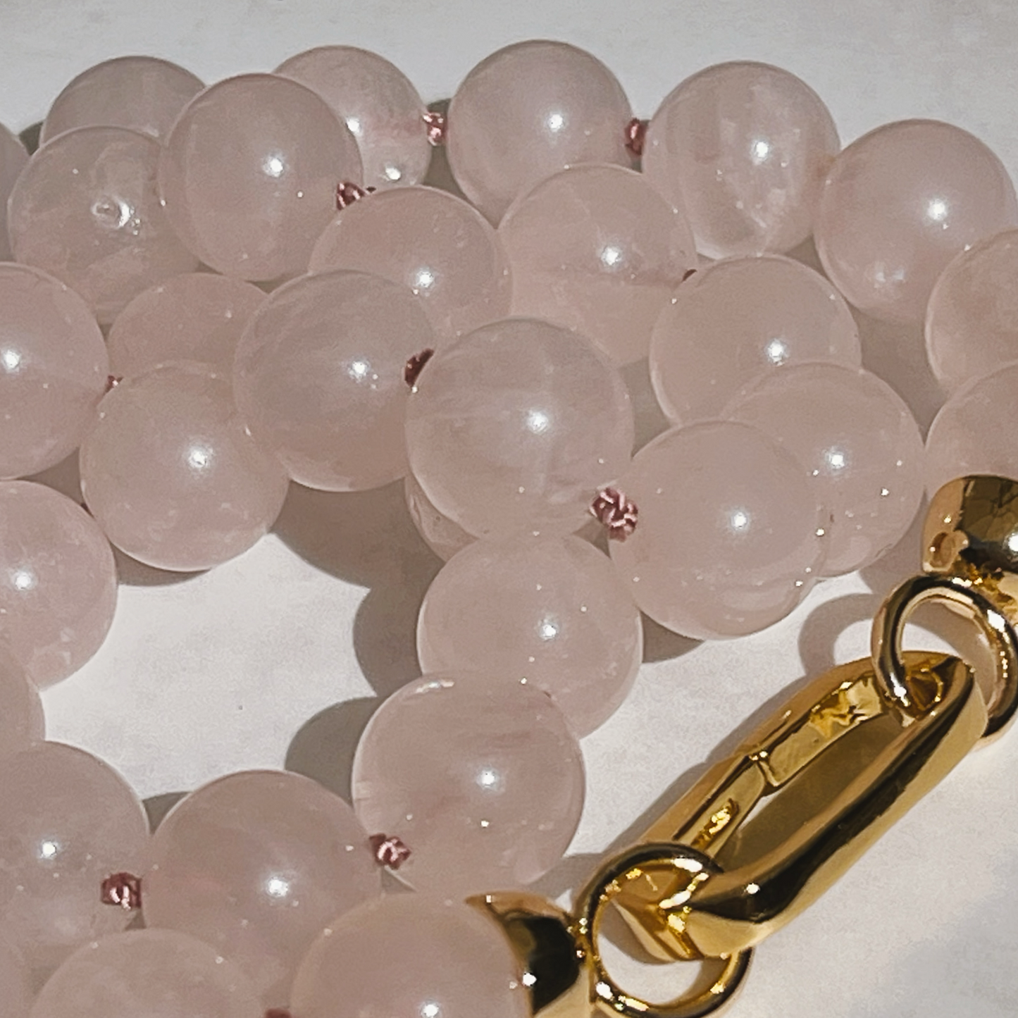 FAUN pale pink rose quartz necklace