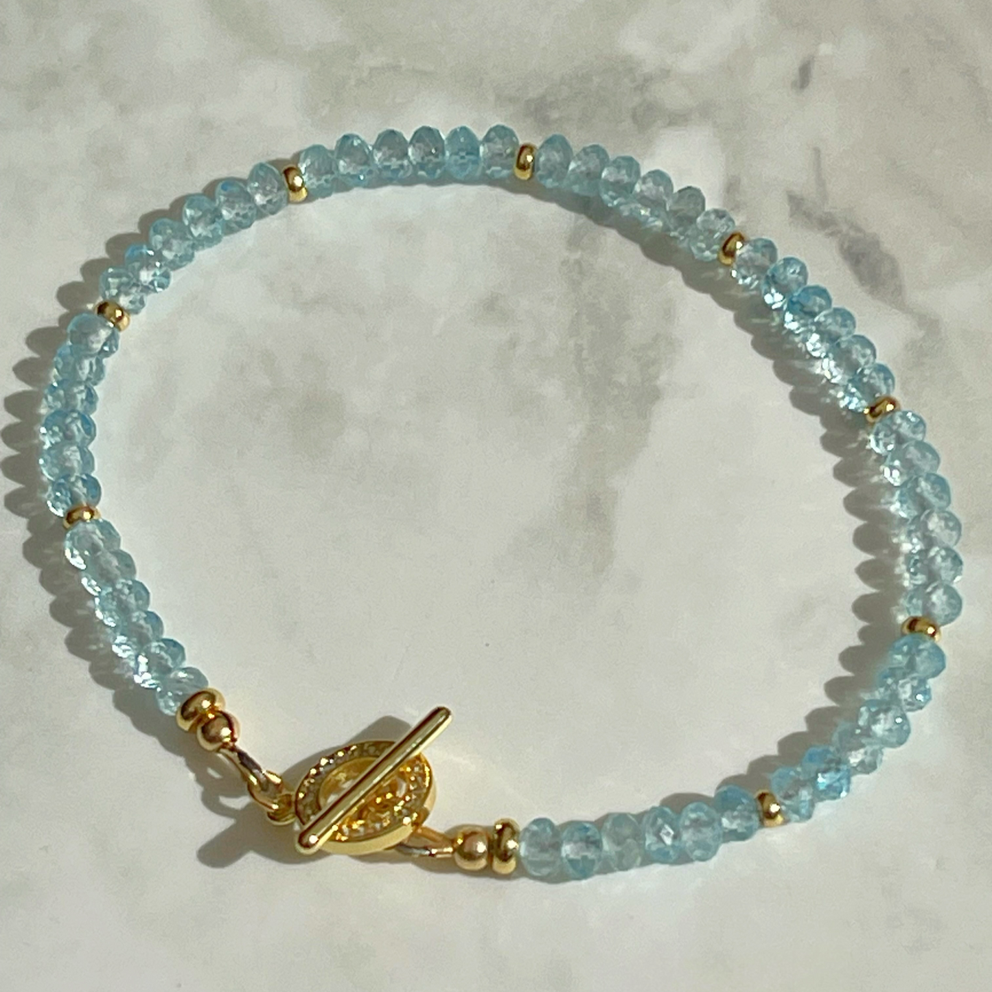 PIXIE Swiss blue topaz gemstone bracelet
