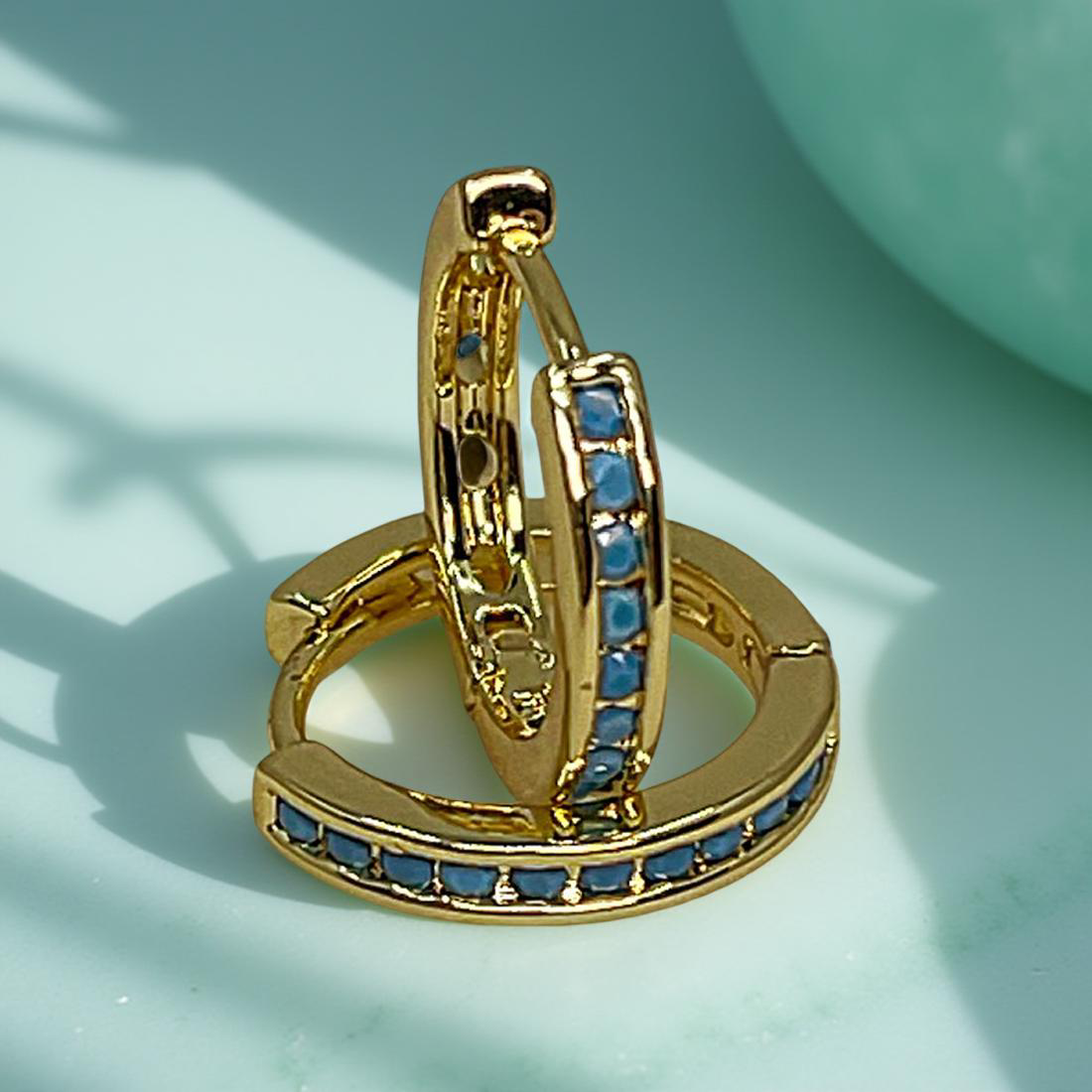 BLU gold & turquoise huggies