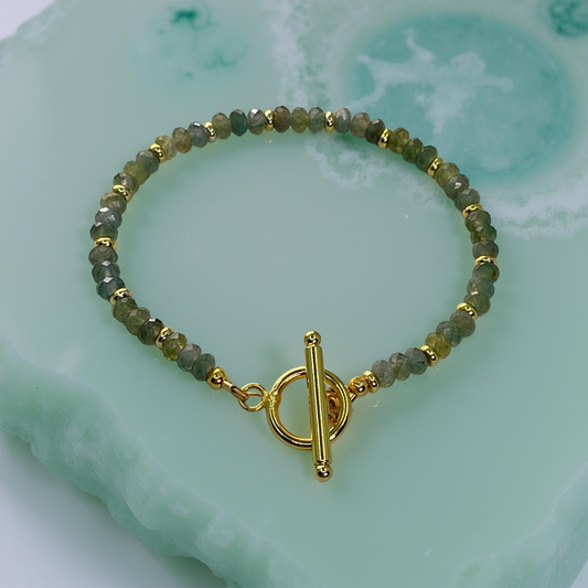 BROOKE green apatite gemstone bracelet