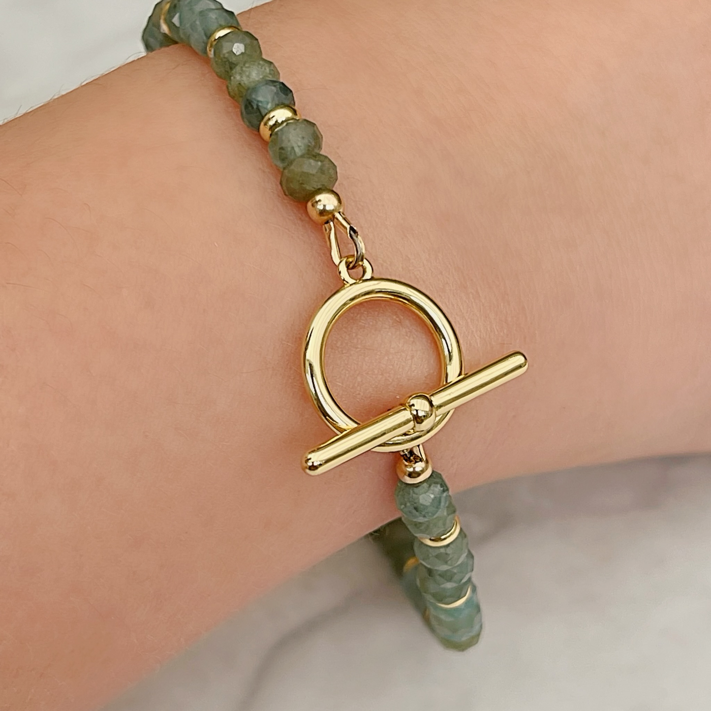 BROOKE green apatite gemstone bracelet