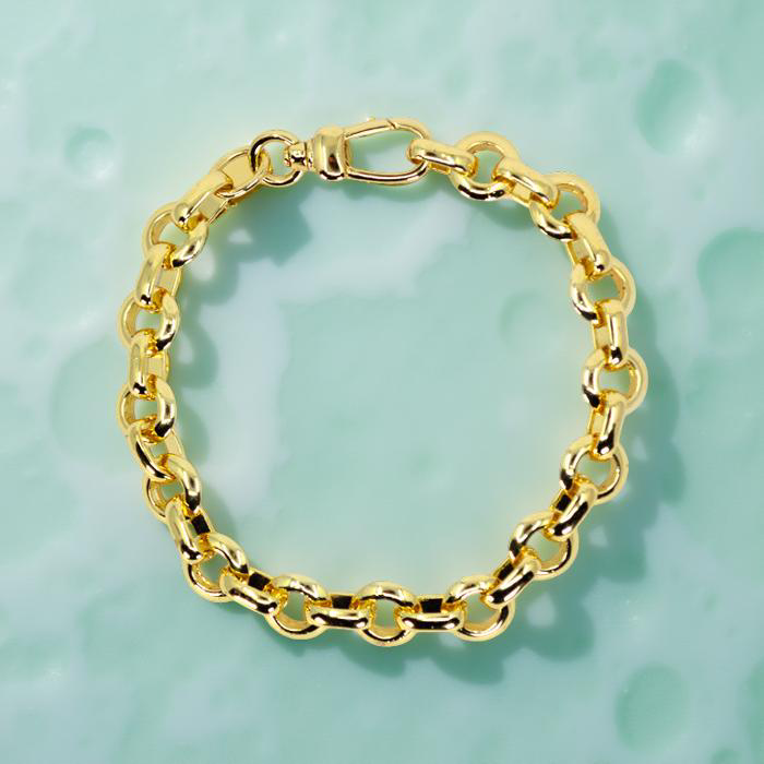 FASCINO rolo gold chain bracelet