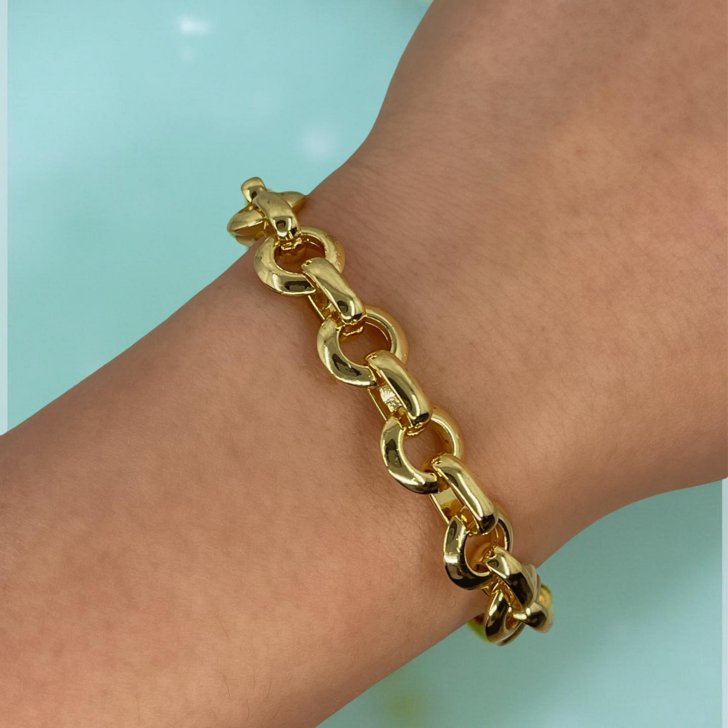 FASCINO rolo gold chain bracelet