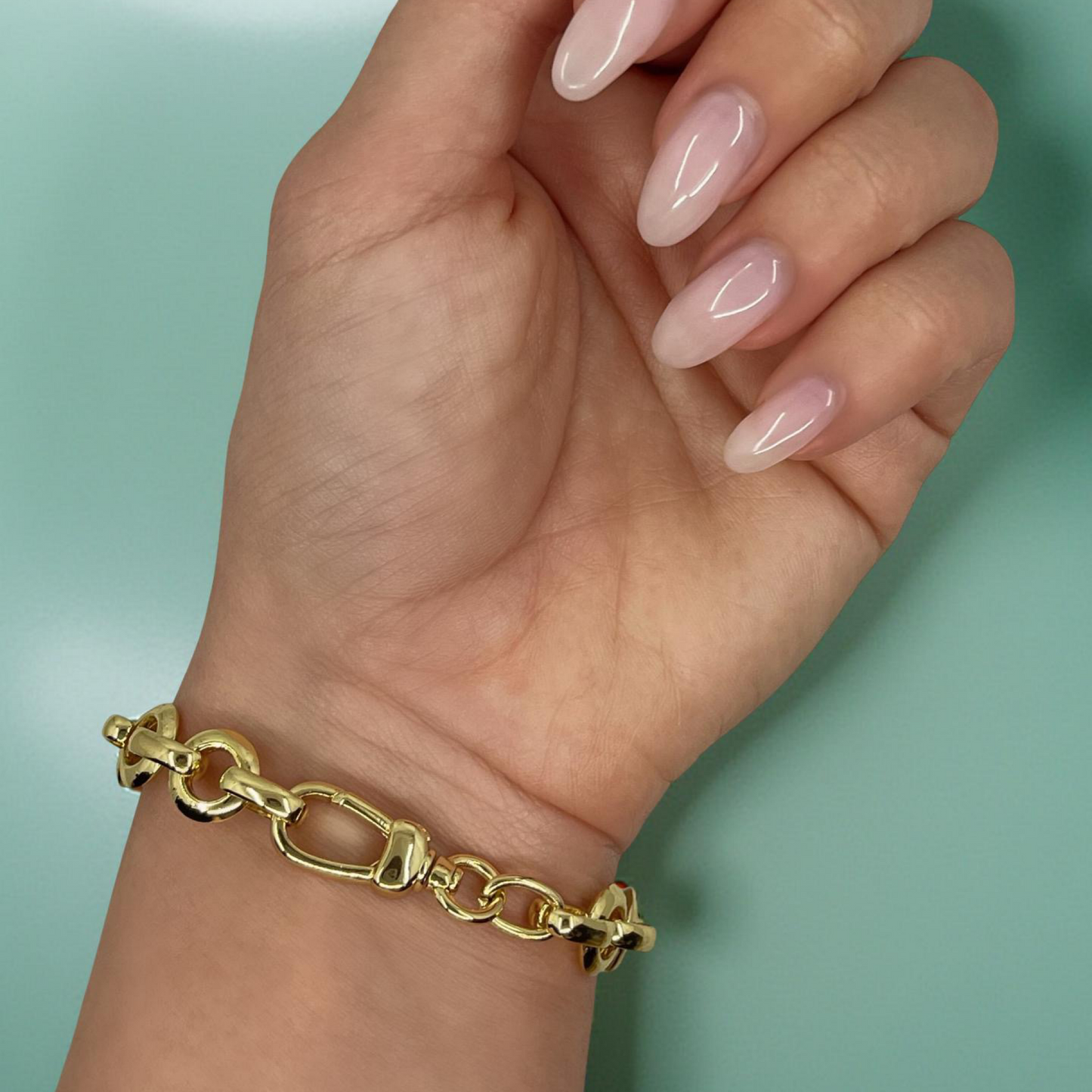 FASCINO rolo gold chain bracelet