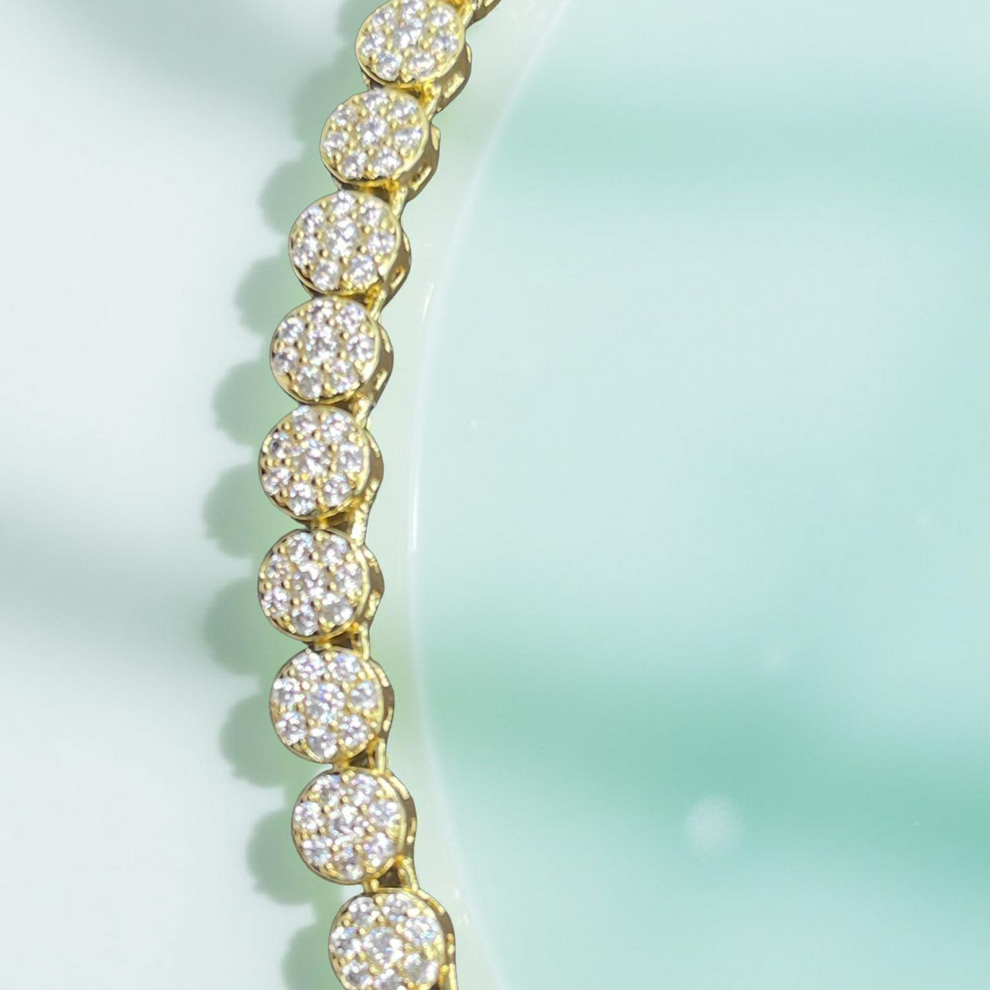 GRACE gold and cz riviera necklace