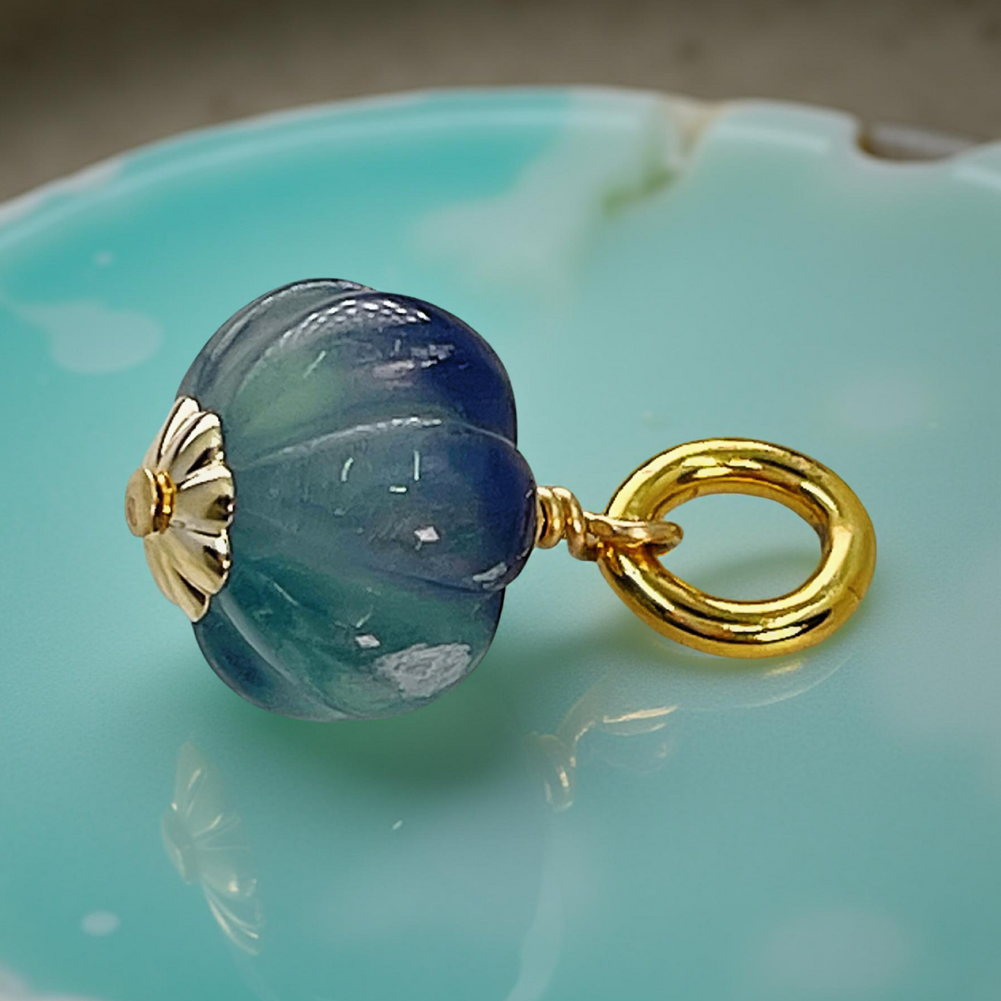 FLOURITE CARVED gemstone charm