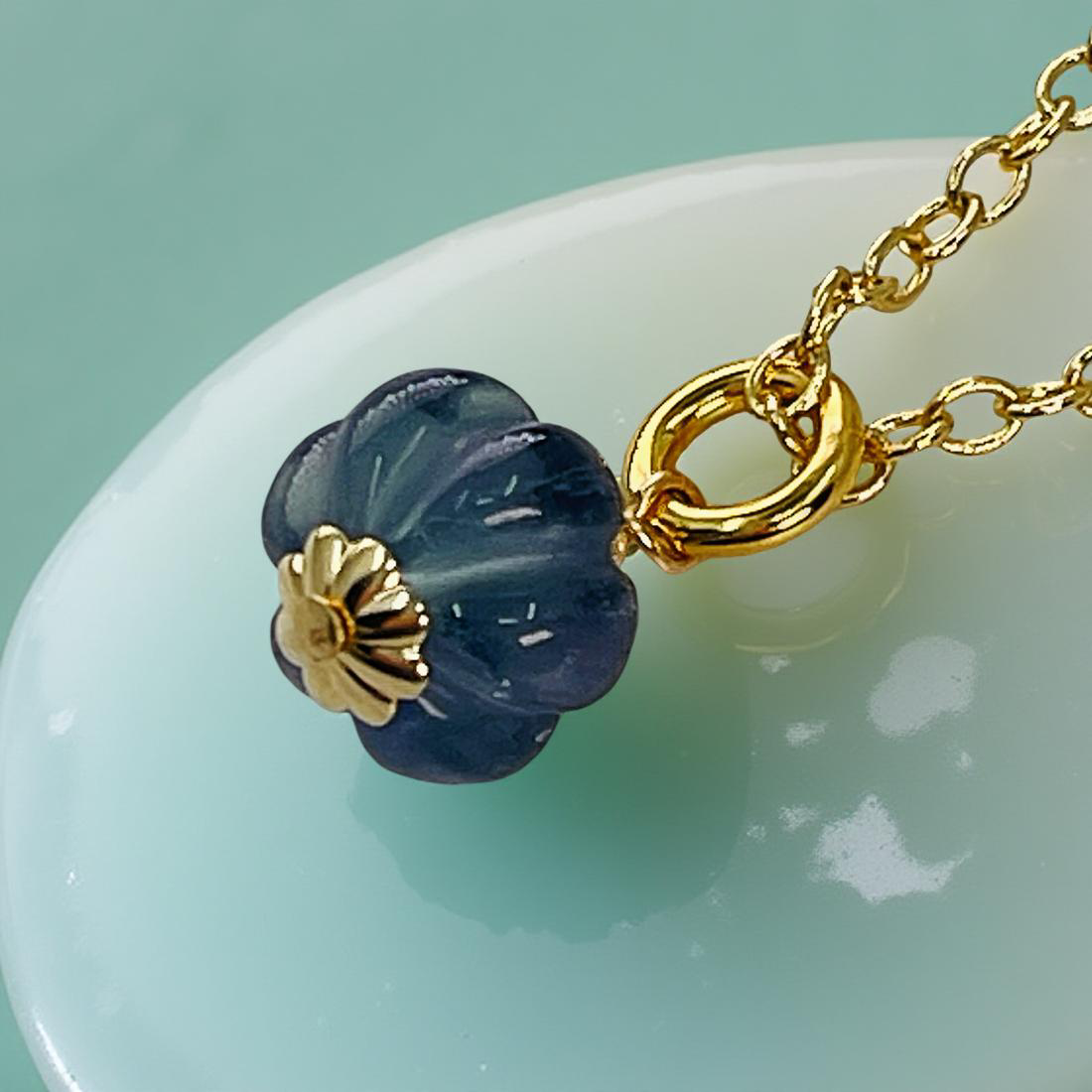 FLOURITE CARVED gemstone charm