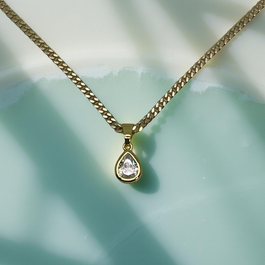 JOY teardrop cz pendant