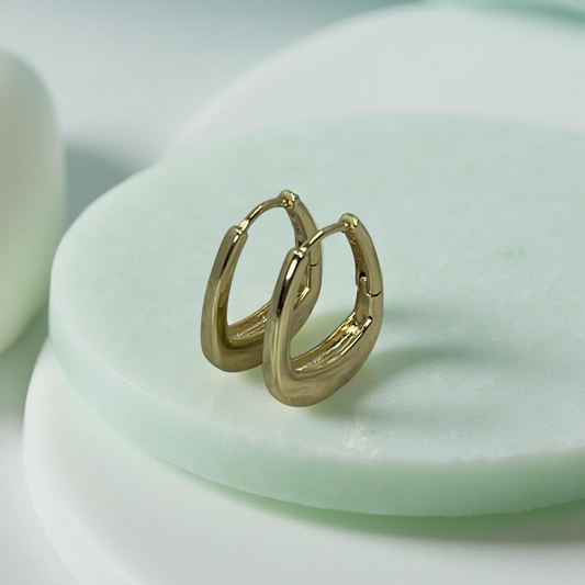 JULES gold angular hoops