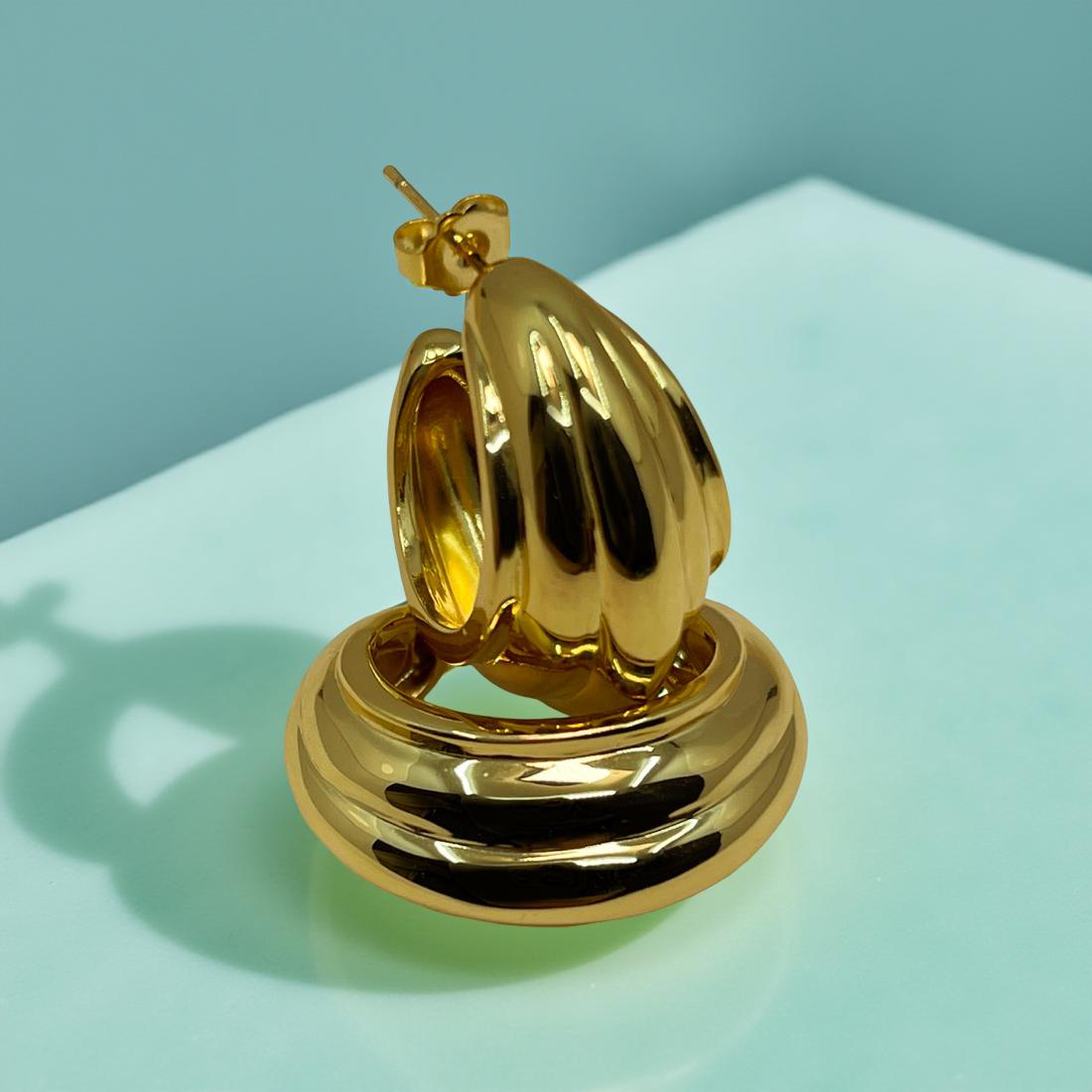 KRISTA supersize statement hoop stud earrings