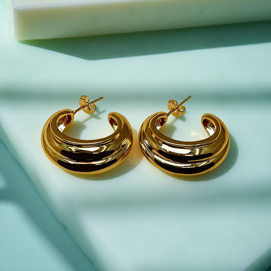 KRISTA supersize statement hoop stud earrings