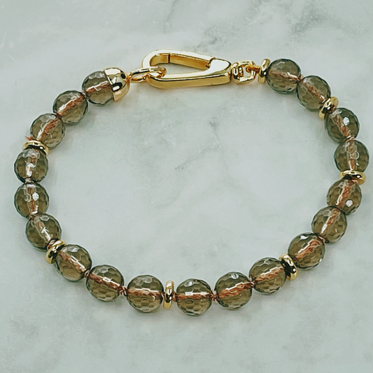 KRYSTAL smoky quartz gemstone bracelet