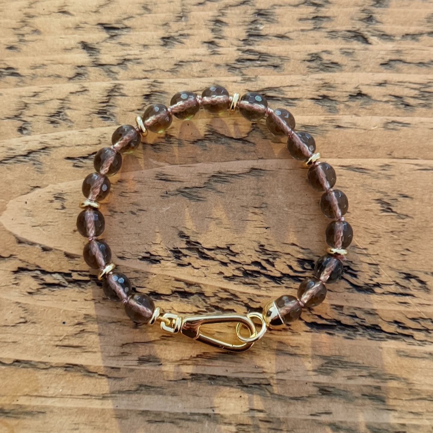 KRYSTAL smoky quartz gemstone bracelet