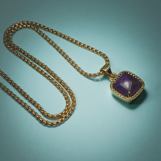 LAYLA gemstone and gold pendant