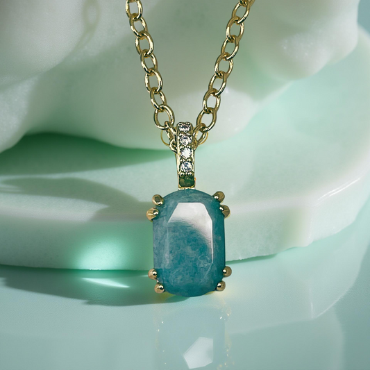 LOTTE Aquamarine pendant necklace