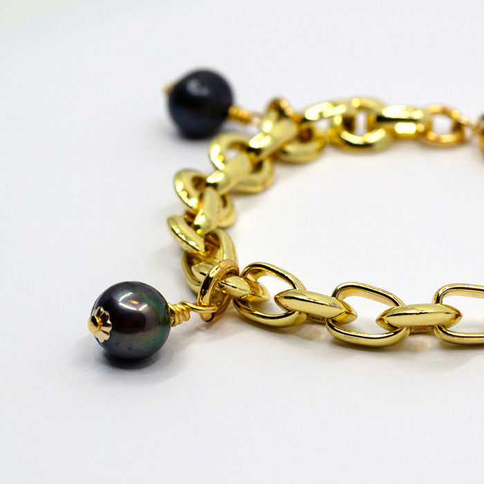 NERA gold chain and freshwater pearl bracelet uk