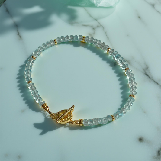 PIXIE Swiss blue topaz gemstone bracelet