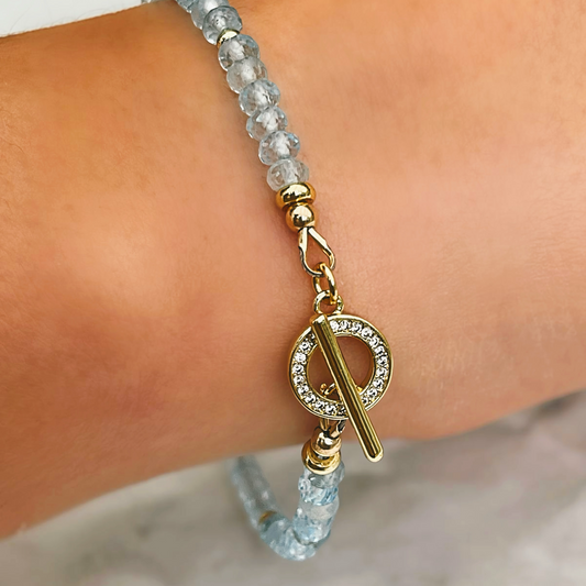 PIXIE Swiss blue topaz gemstone bracelet
