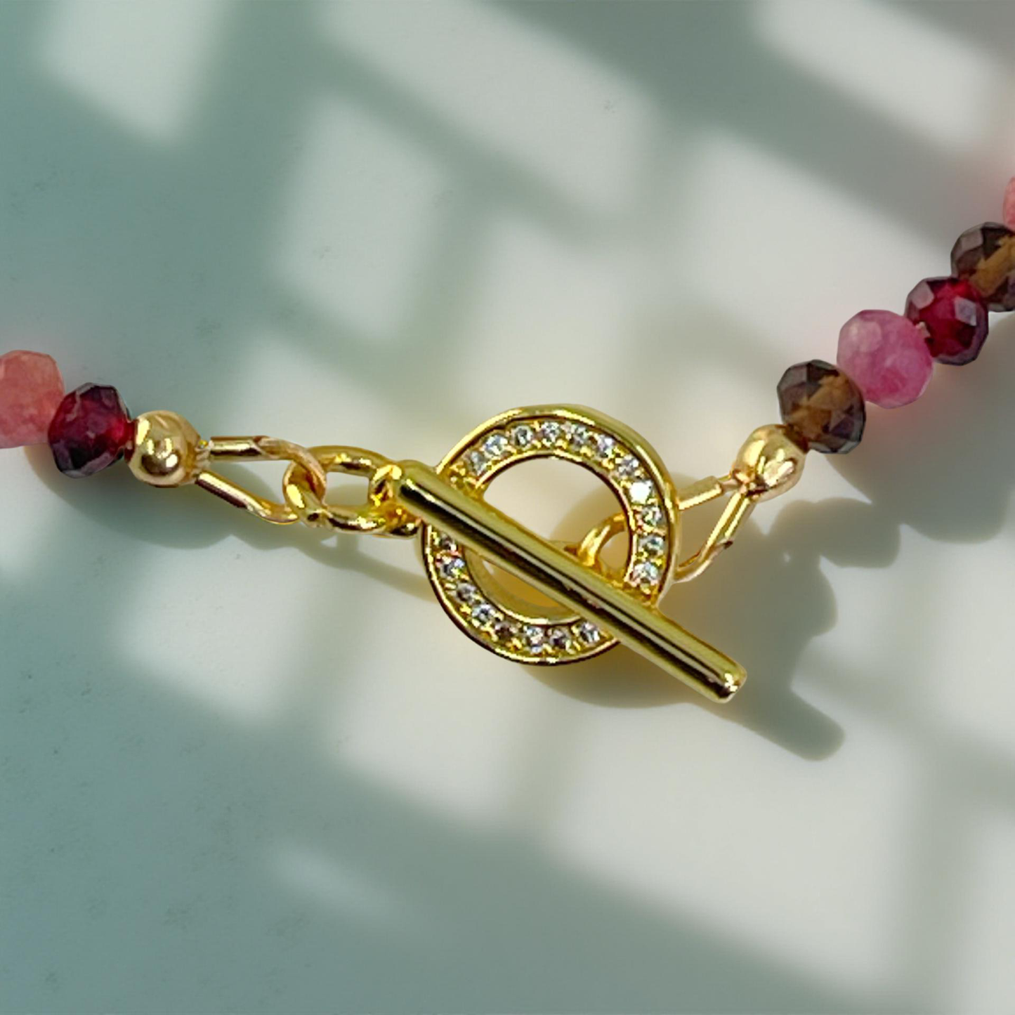 SELMA tourmaline, garnet and quartz gemstone bracelet