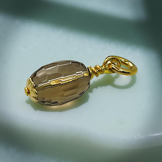 SMOKY QUARTZ gemstone charm