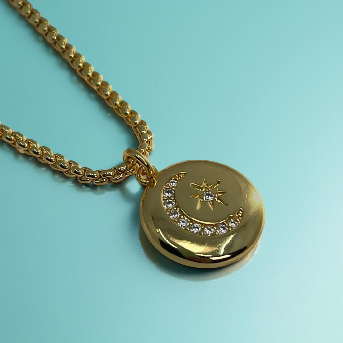 TOSCA gold celestial CZ pendant