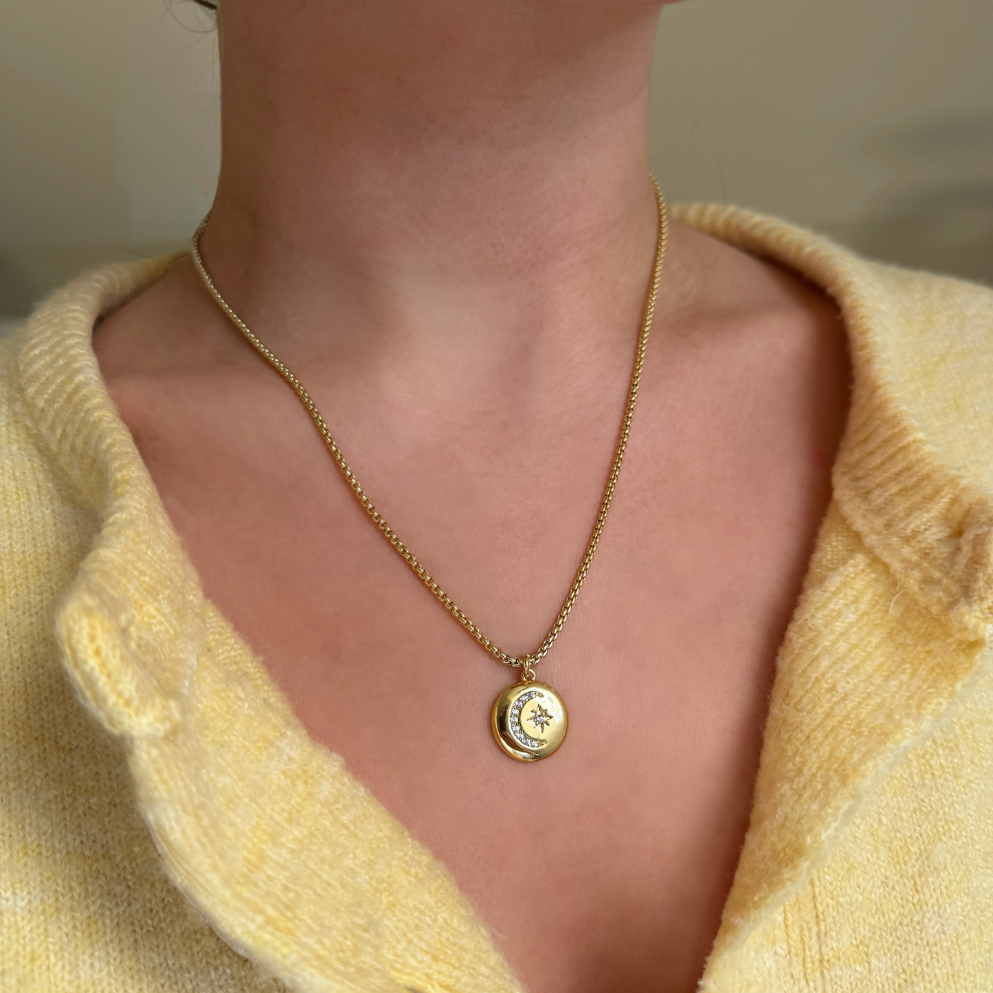 TOSCA gold celestial CZ pendant