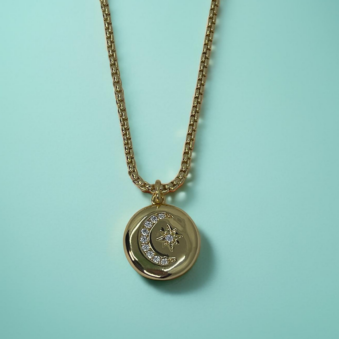 TOSCA gold celestial CZ pendant