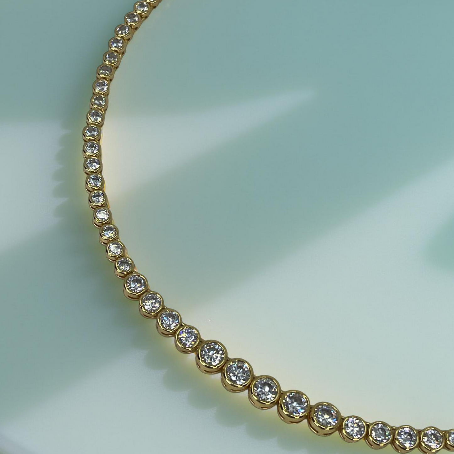VALBONNE gold and cz riviera necklace